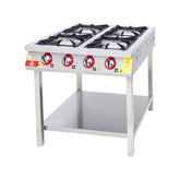 Aragaz pe suport, GPL sau gaz, cu grătar 40x40cm, 4 arzătoare 80x84cm, DRNKF-8080